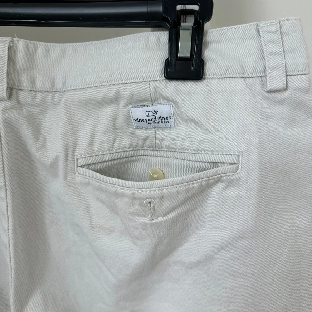 Vineyard Vines Khaki Club Short Cotton Twill Chino Shorts Size 36